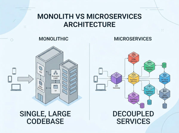 Monolith vs Microservices: Architecture Differences, Pros, Cons, Use Cases, and C# Examples Monolith vs Microservices: Architecture Differences, Pros, Cons, Use Cases, and C# Examples