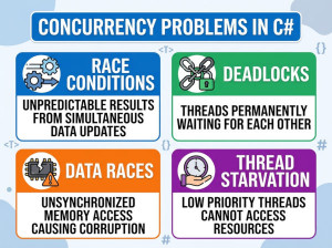 Concurrency Problems in C#: Causes, Examples, Solutions, and Best Practices