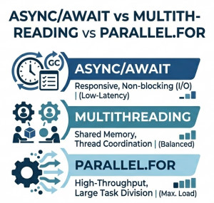 Async/Await vs Multithreading vs Parallel.For in C#: Concurrency, Performance and Use Cases