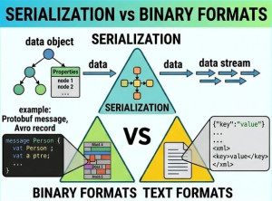 Serialization vs Binary Formats vs Text Formats